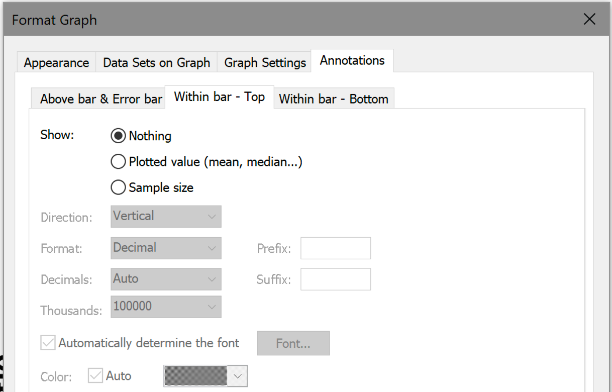 GraphPad Prism 10 User Guide - Annotations On Column Graphs